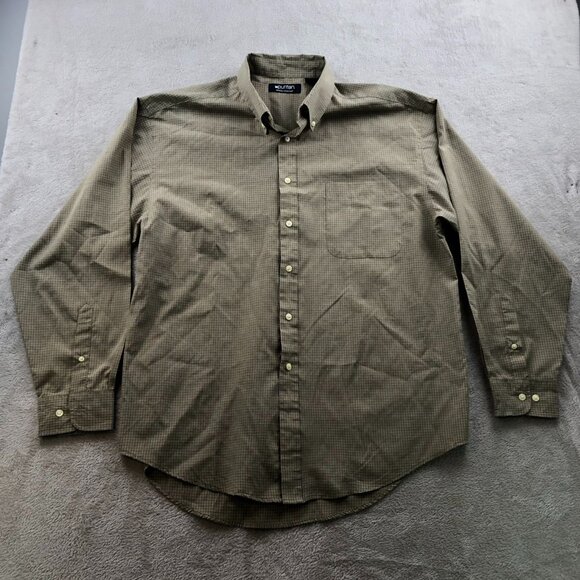 Puritan Men Shirt Large Wrinkle Resistant Long Sleeve Button Down Plaid Classic - Picture 11 of 12